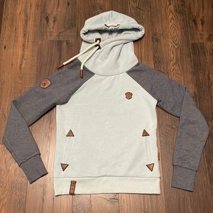 NAKETANO BRAVE NEW WORLD DARTH PULLOVER HOODIE SIZE MEDIUM - Blue/ turquoise